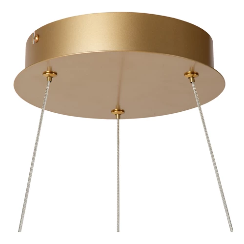 Lucide SARDANA - Hanglamp - Ø 80 cm - LED Dimb. - 1x74W 2700K - Mat Goud / Messing | Premium - detail 3